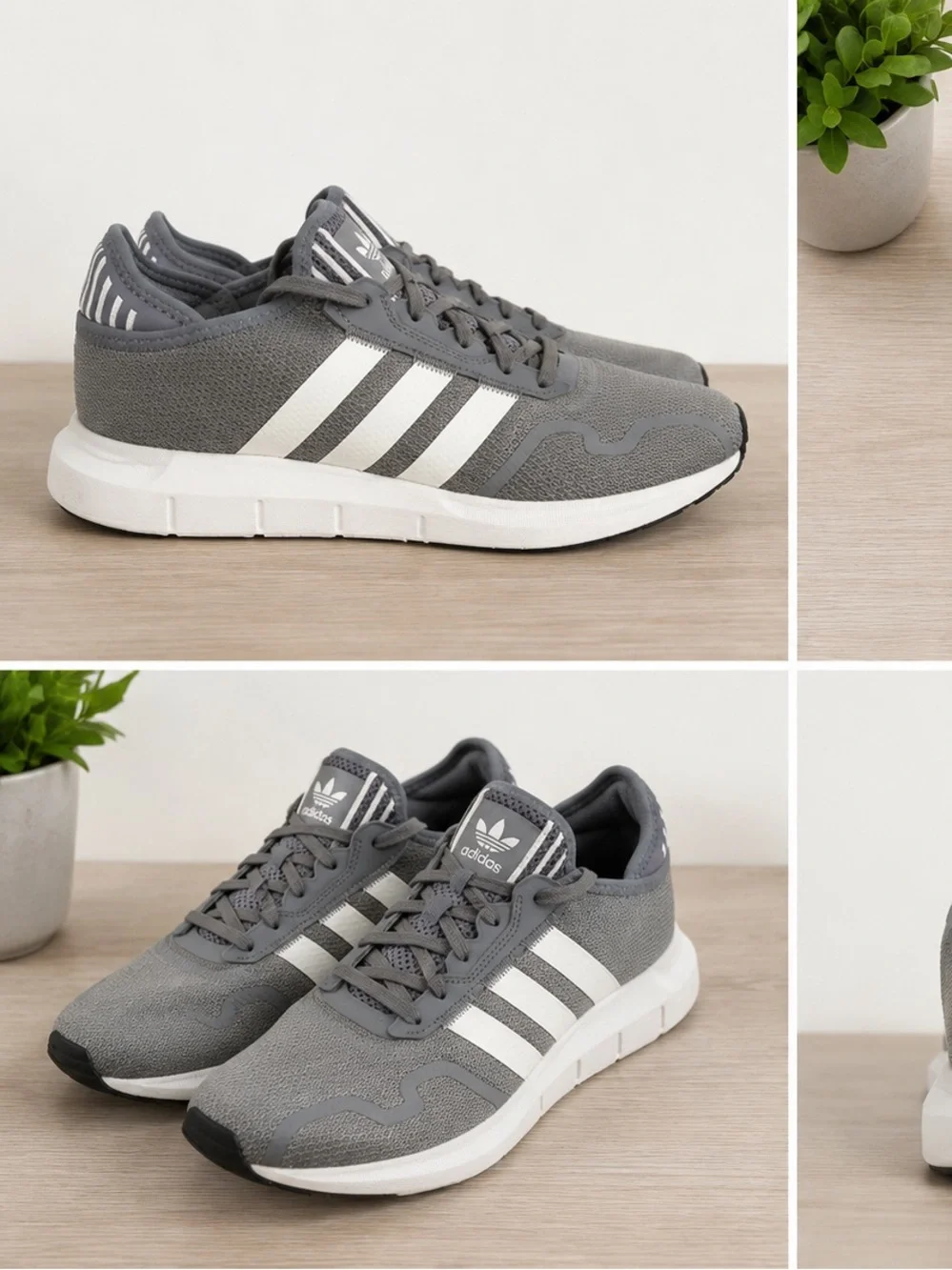 adidas Men’s Gray & White Casual Sneakers 9.5